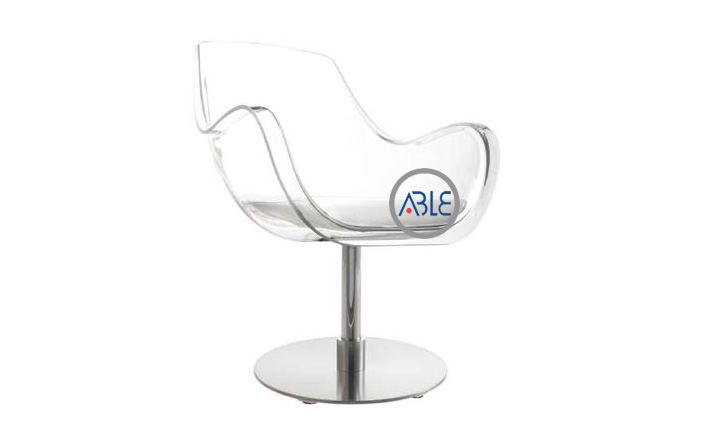 Customized Clear Acrylic Office Chair Modern Style Able Acrylic