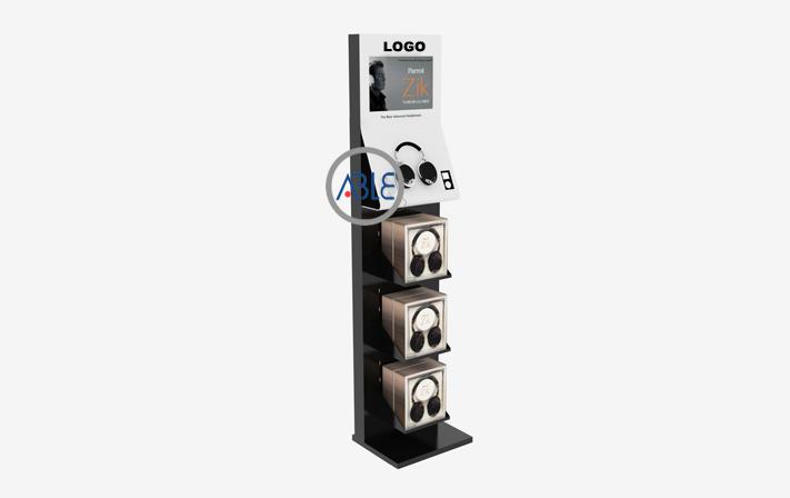 Acrylic earphone display floor standing display rack