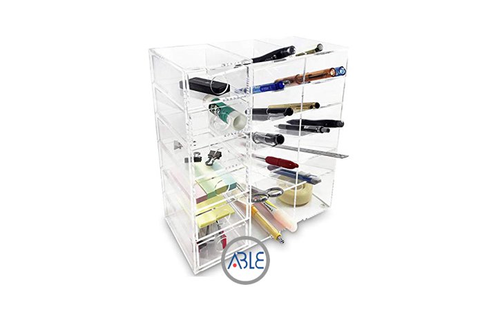 Acrylic Desk Organizer Custom Clear Acrylic Office Supply Able