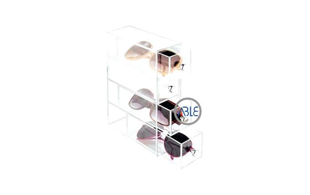 sunglasses display case crystal clear